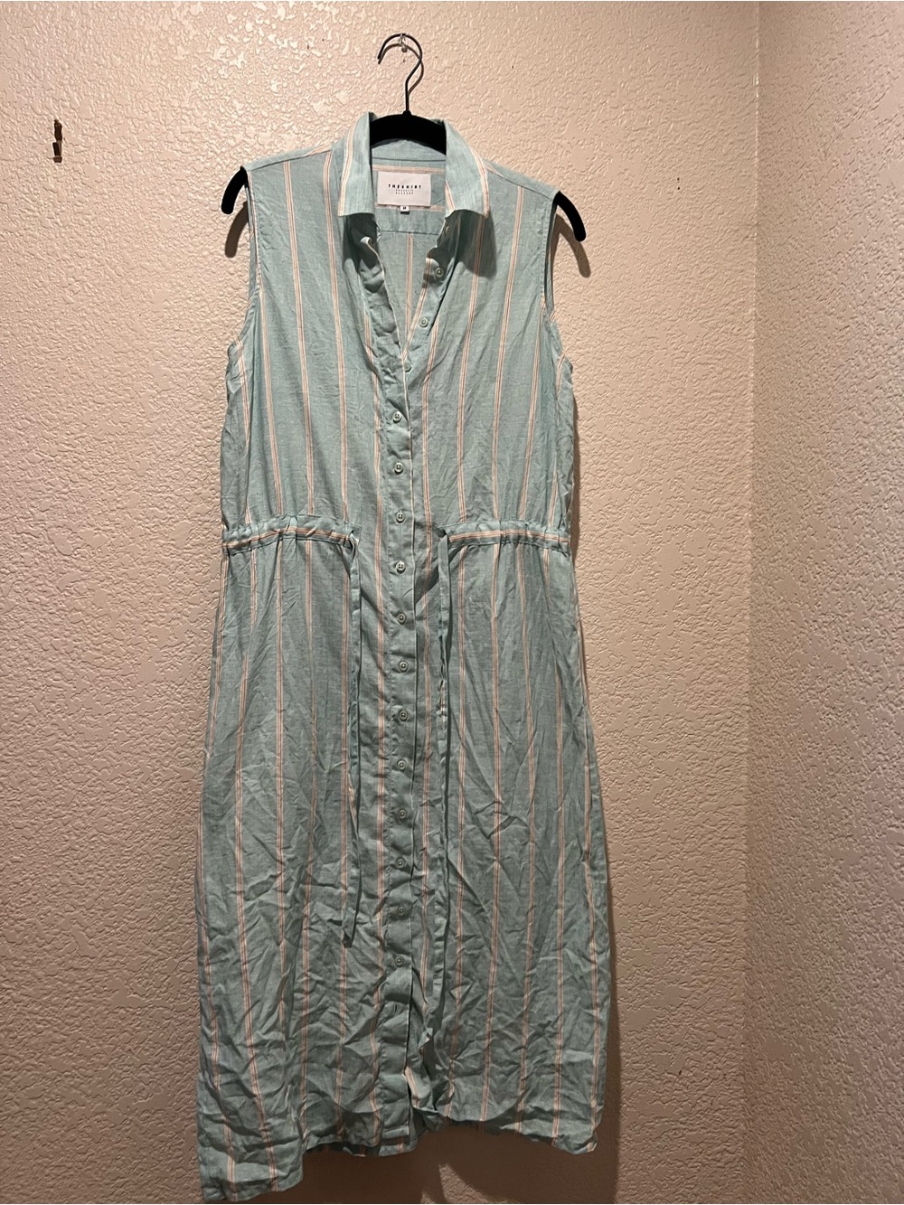 The Shirt by Rochelle Sleeveless Behrens striped Shirt Dress,